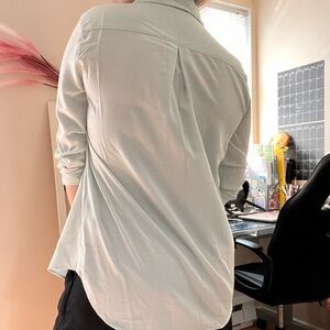 mint coloured Uniqlo button down